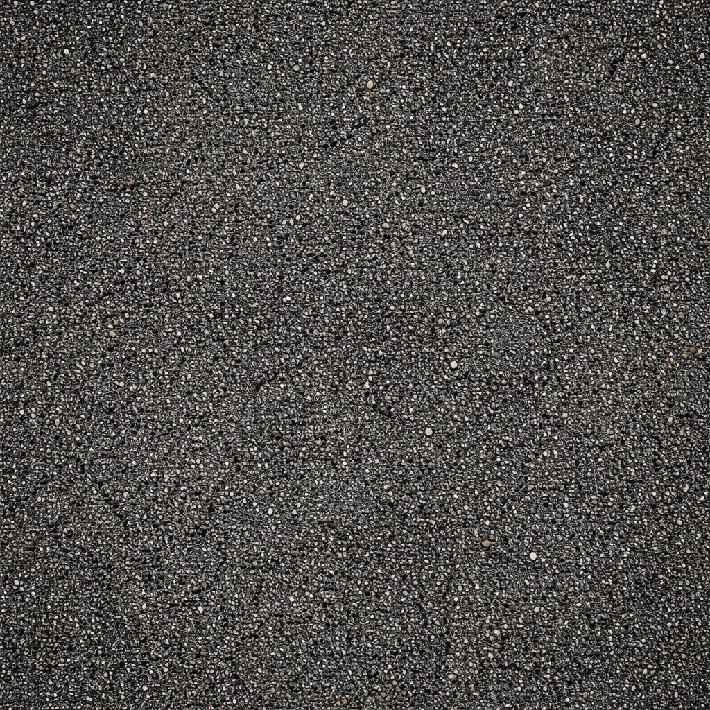 Creation by freeimg: Rough asphalt road texture, seamless, coarse gravel, worn surface, industrial feel, dark gray asphalt, flat top-down perspective, ultra detailed